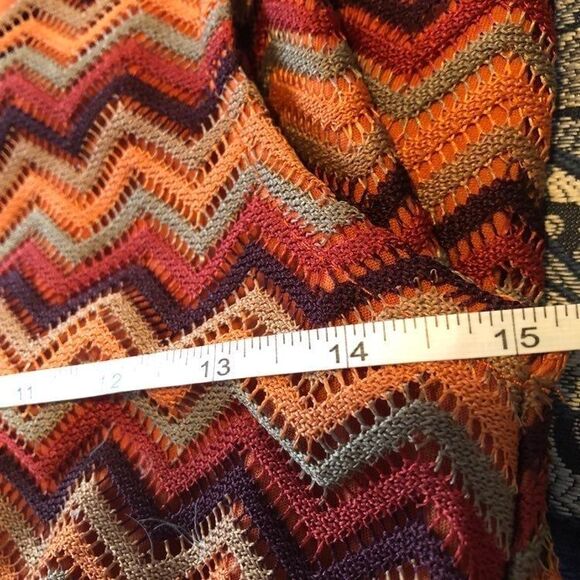 36point5 women's rust chevron knit fit and flair sleeveless lined Dress small‎ - Picture 9 of 10